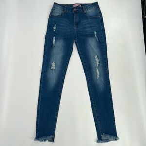 K'smore Rough Hem Distressed Skinny Jeans Size 7 Women’s